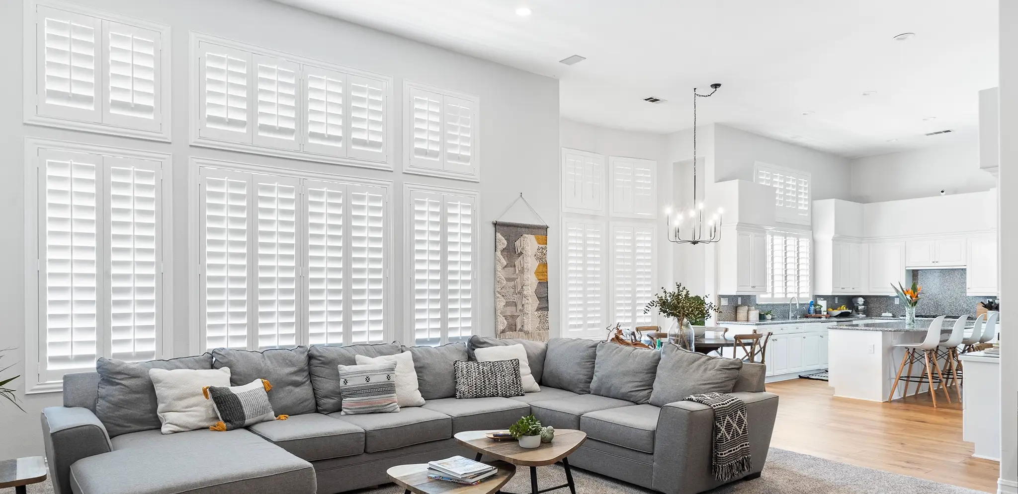 Shutters in a Austin living room