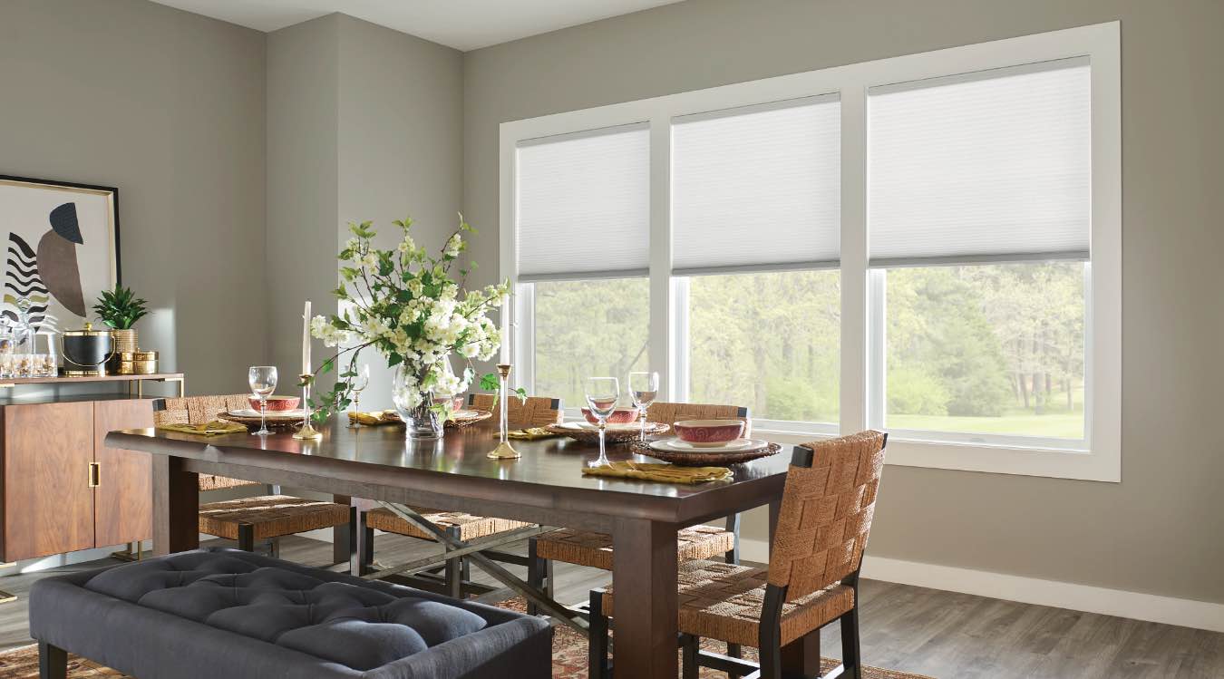 Cell shades in Austin kitchen