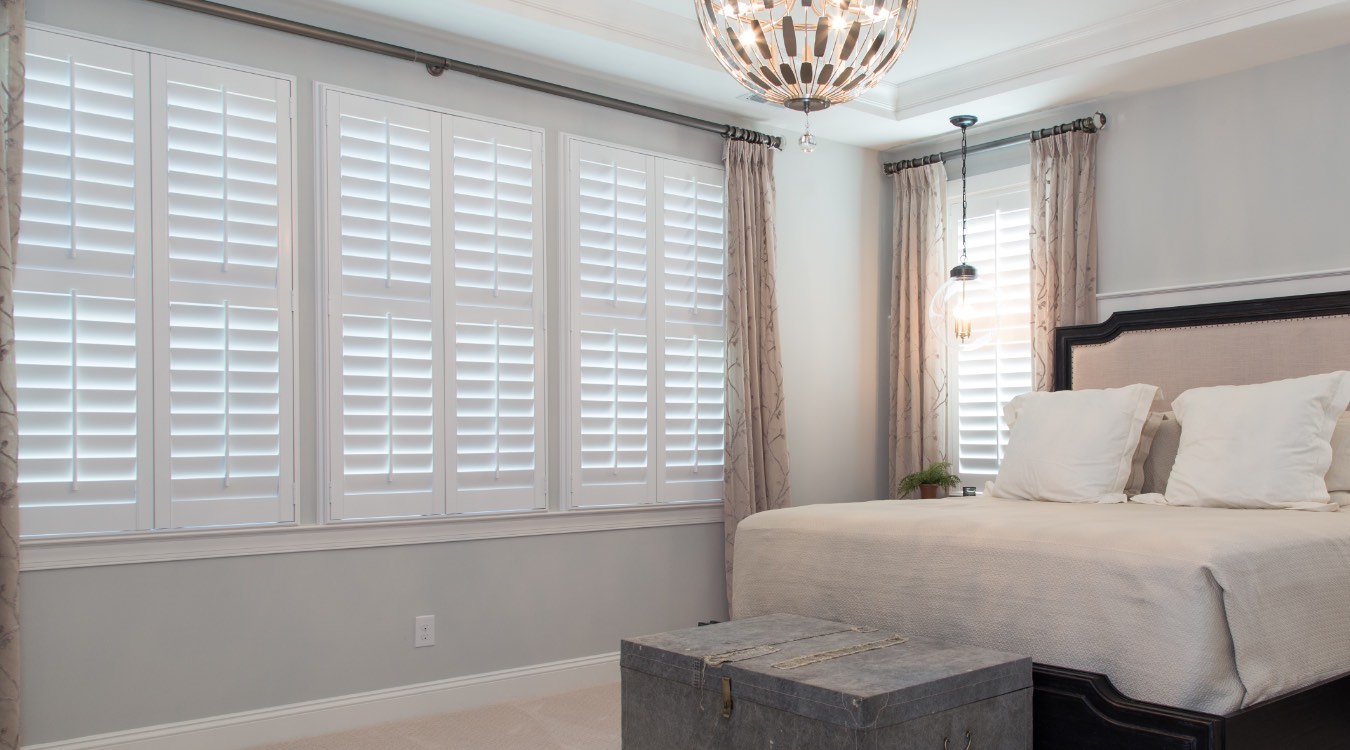 Shutters in a bedroom