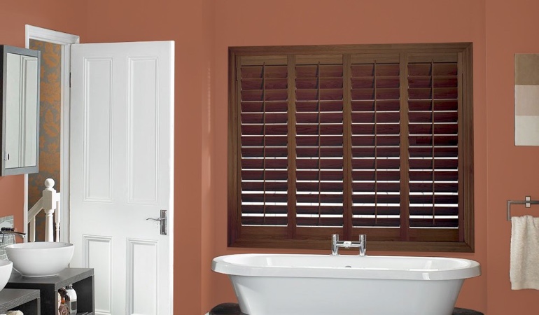 Put spare paint to proper use and give your living space a new life. Plantation shutters in a bathroom
