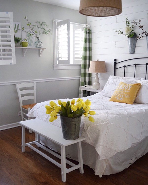 Austin cottage bedroom shutters